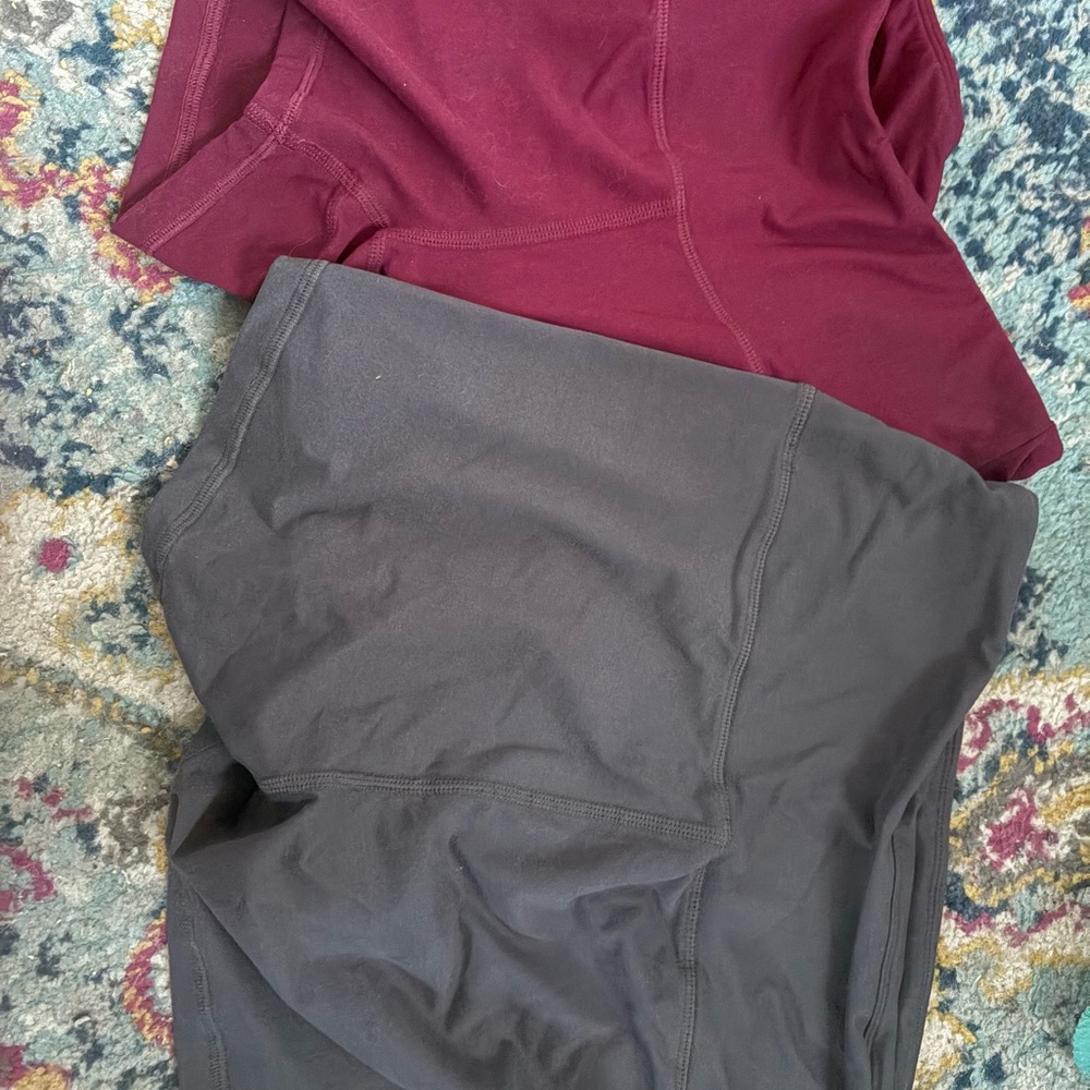 Target Women's Athletic Shorts - Burgundy and Gray
